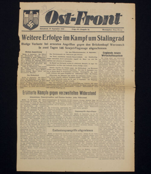 (Newspaper) Ost-Front 19. September 1942