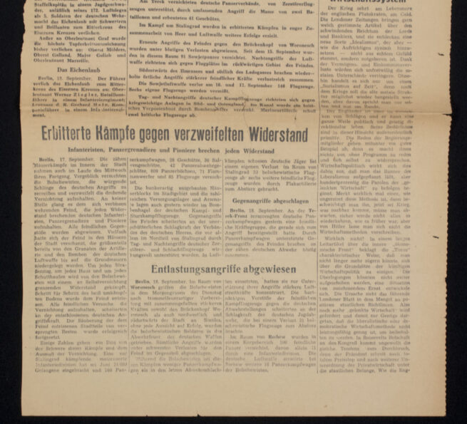 (Newspaper) Ost-Front 19. September 1942