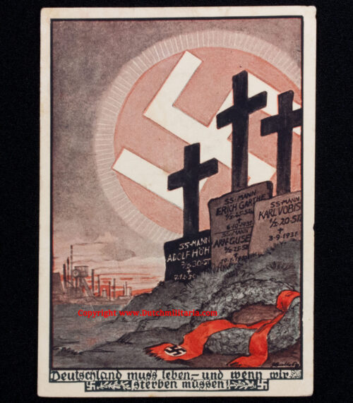 (Postcard) SS-Gruppe West, Dusseldorf - SS Kampfschatz-Karte 4 (1932) - Extremely rare