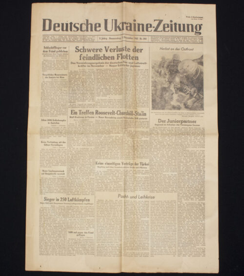 (Newspaper) Deutsche Ukraine-Zeitung #283 Donnerstag 2. Dezember 1943 - rare