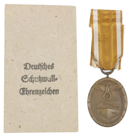 Deutsches Schutzwall Ehrenzeichen Westwall medal Tüte Bag by Carl Poellath Schrobenhausen