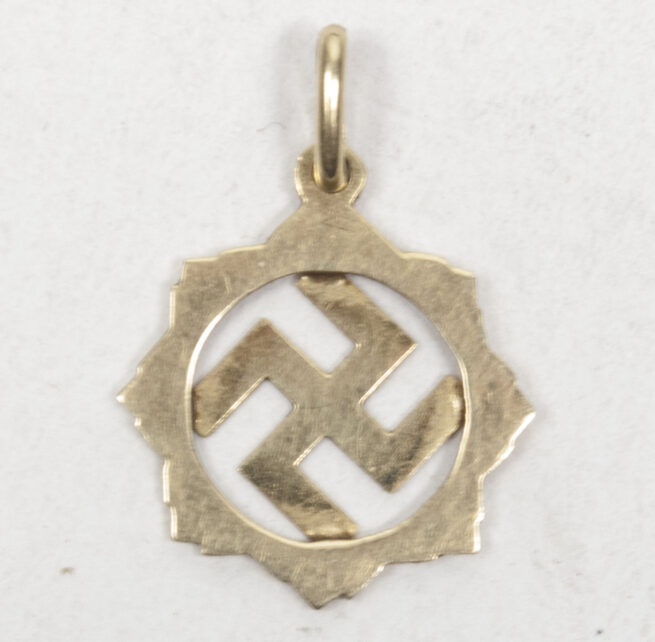 Gold sympathizers swastika necklace hanger