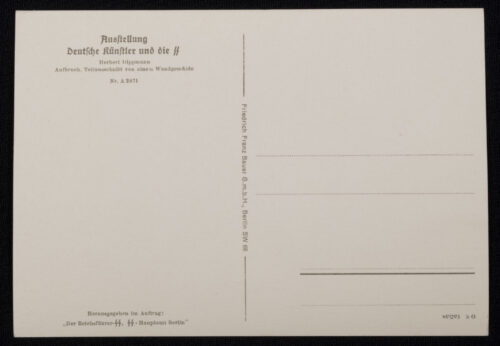 (Postcard) Deutsche Künstler und die SS - Herbert Dippmann Aufbruch, Teilausschnitt von der Wandgemälde