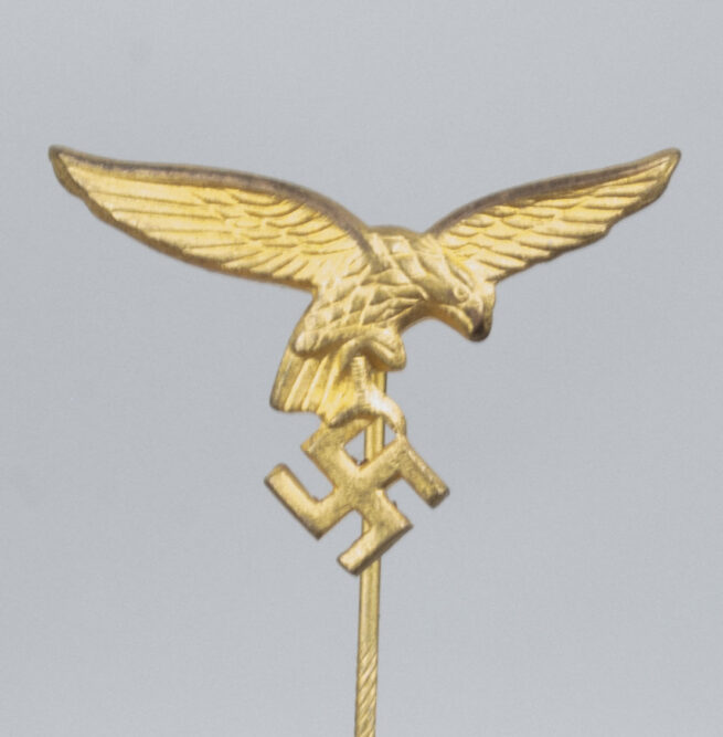 Deutsche Wehrmacht-Luftwaffe (WL) Abzeichen für Angestellte und Arbeiter 1. Form vergoldet - rare