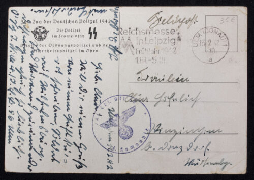 (Postcard) Tag der Deutschen Polizei - Die Polizei im Fronteinsatz SS (1942)