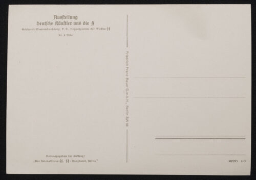 (Postcard) Deutsche Künstler und die SS - Gebhardt-Westernbuchberg F.S. Doppelposten der Waffen-SS