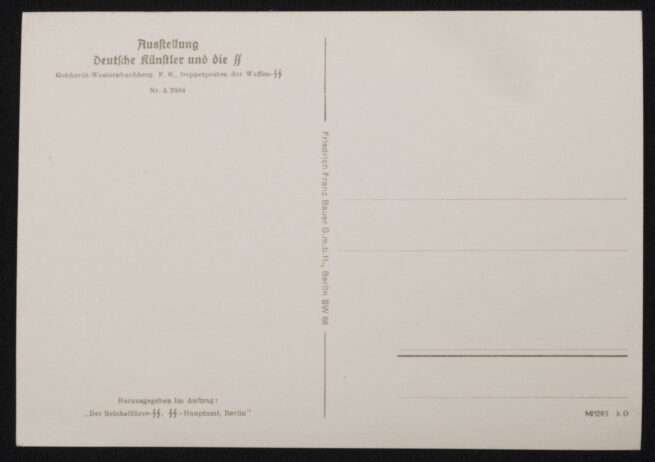 (Postcard) Deutsche Künstler und die SS - Gebhardt-Westernbuchberg F.S. Doppelposten der Waffen-SS