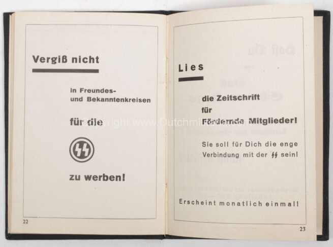 SS-FM Förderndes Mitglied FM-Mitgliedsbuch (1938 edition) - Very rare