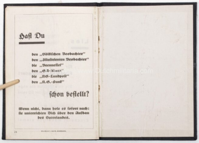SS-FM Förderndes Mitglied FM-Mitgliedsbuch #124395 (1933 edition) - Very rare