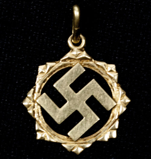 Gold sympathizers swastika necklace hanger