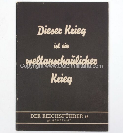 (Brochure) Der Reichsführer SS - Dieser Krieg ist ein Weltanschaülicher Krieg (1941) - very rare