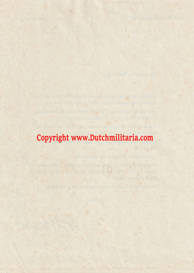 Der Reichsführer-SS Julleuchter document (1943) - extremely rare last year 1943 edition