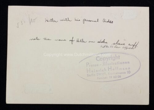 (Photo) Hitler with Leibstandarte Adolf Hitler's Max Wünche (Original Heinrich Hoffmann photo) - Extremely rare