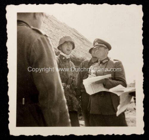 (Photo) SS Totenkopf SS-Oberführer Walter Bestmann Knights Cross awarding photo's