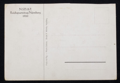 (Postcard) Der Führer Grüsst die Hitlerjugend (Reichsparteitag Nürnberg 1933) - rare