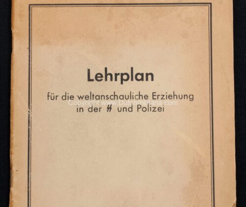 (Brochure) Waffen-SS, Lehrplan für die weltanschauliche Erziehung in der SS und Polizei (1944)