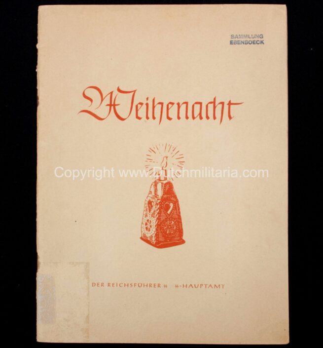 (Book) Der Reichsführer SS - Weihenacht (with Julleuchter and Motherscross image) (194x) - Extremely rare