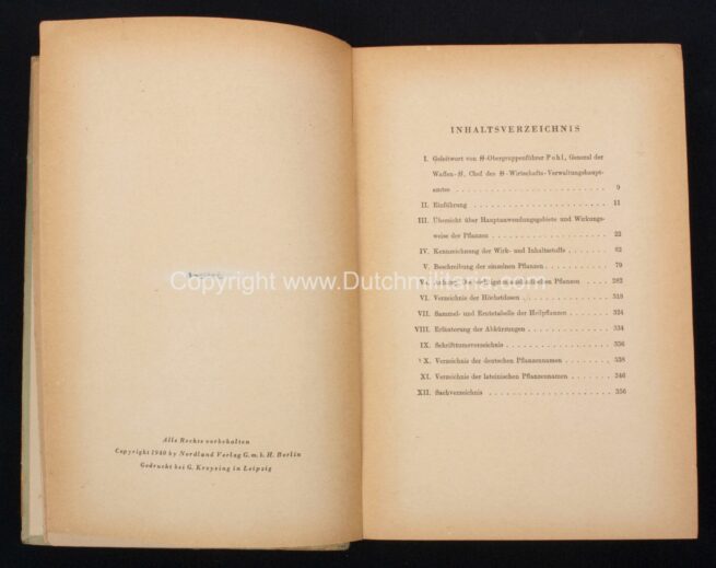 Book-SS-Der-Kräutergarten-Nordland-Verlag-1941-EXTREMELY-RARE