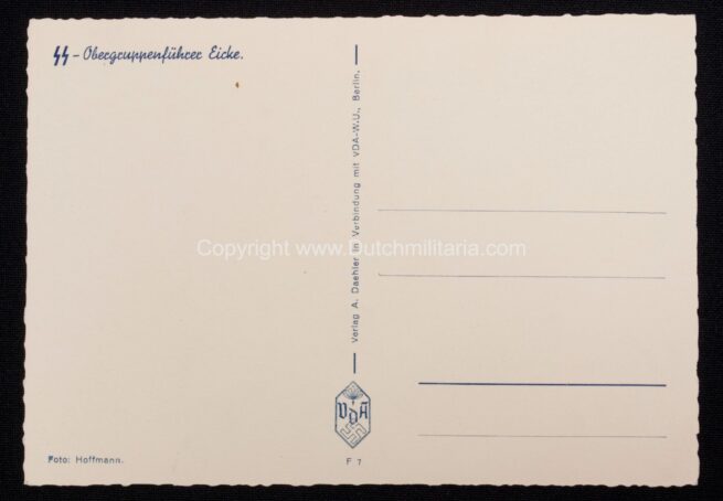 (Postcard) SS-Obergruppenführer Eicke (Foto Hoffmann)
