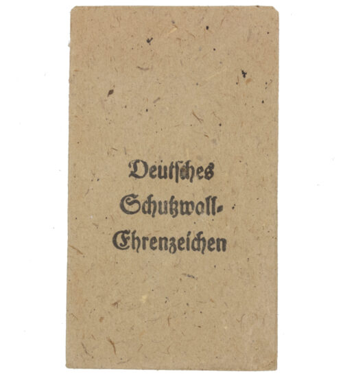 Deutsches Schutzwall Ehrenzeichen Tüte (maker Karl Poellath Schrobenhausen)