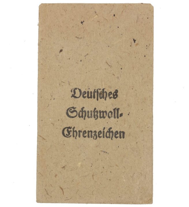 Deutsches Schutzwall Ehrenzeichen Tüte (maker Karl Poellath Schrobenhausen)