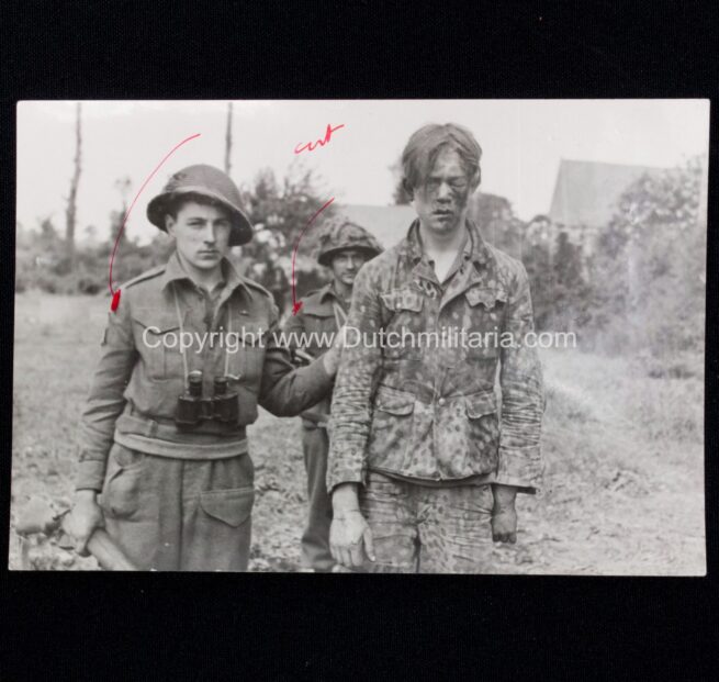 (Pressphoto) Iconic captured Normandy 12.SS-Panzer-Division Hitlerjugend member photo (15,4 x 10 cm) - very rare
