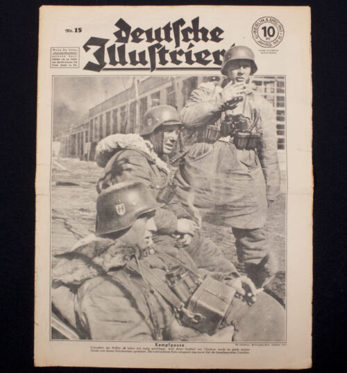 (Newspaper) Deutsche Illustrierte - Kampfpause Grendadier der Waffen-SS Charkow