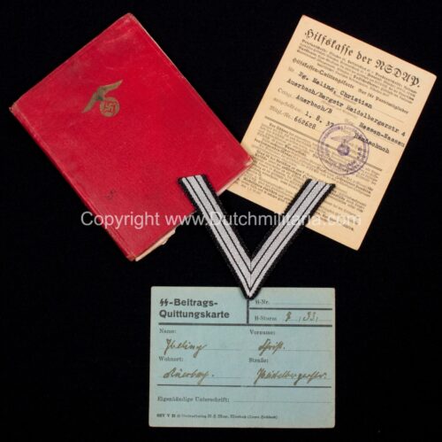 SS and NSDAP documents from Altgediente Kämpfer der SS - Very rare