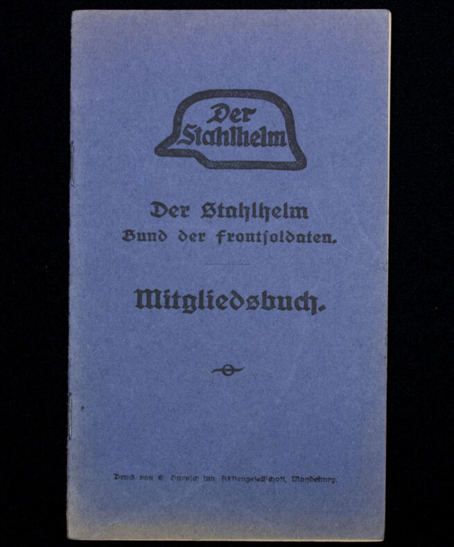 Stahlhelmbund N.S. Deutscher Frontkämpferbund Mitgliedsbuch (3x)