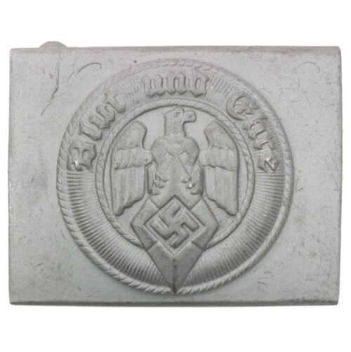Hitlerjugend (HJ) buckle with aluminium colored grey paint (MM M423