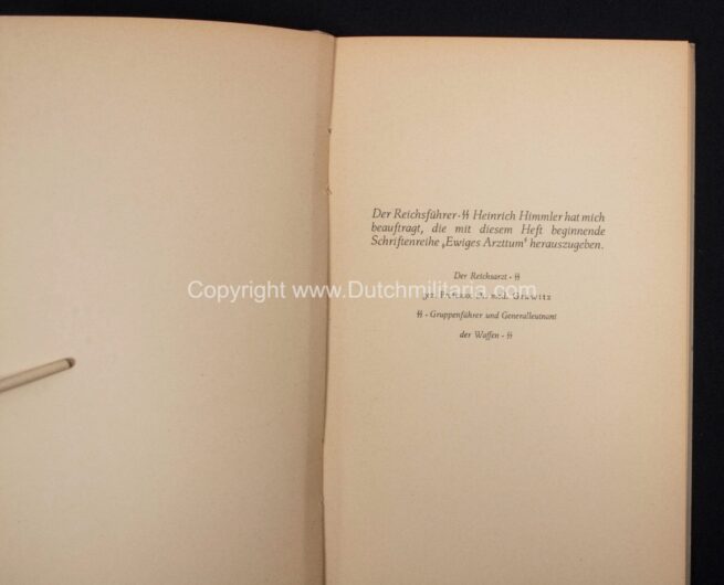 (Allgemeine SS) Der Reichsführer SS - Beförderung der Ärzte ... + SS Brochure Ewiges Arzttum