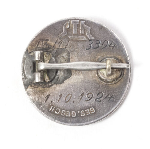 Stahlhelmbund Diensteintrittabzeichen Memberbadge 1924 (Silver hallmarked!)