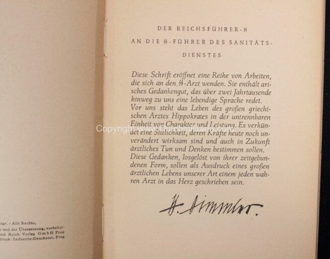 (Allgemeine SS) Der Reichsführer SS - Beförderung der Ärzte ... + SS Brochure Ewiges Arzttum