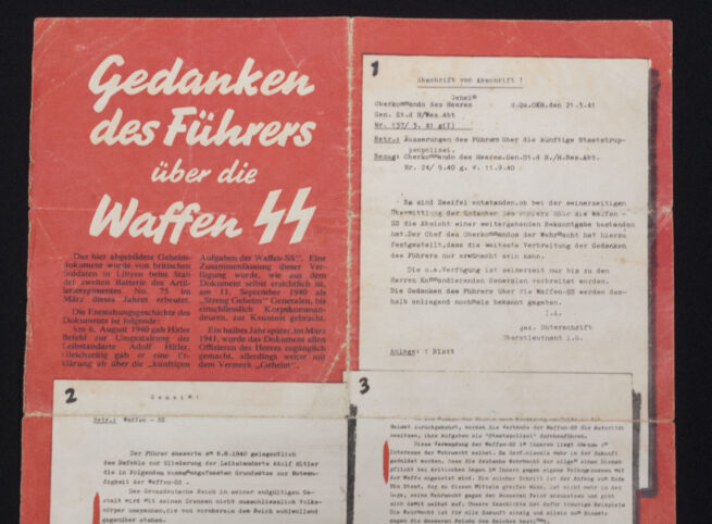 (Leaflet) Gedanken des Führers über die Waffen SS (G.42)