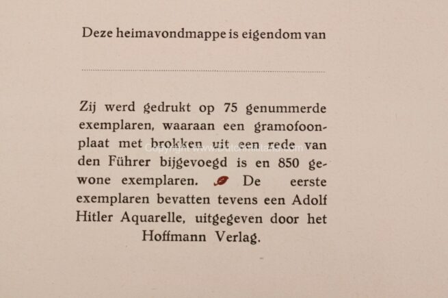 (Bookartmap) Hitler Jugend Vlaanderen (HJV) - Heimavond de Führer - Very Rare