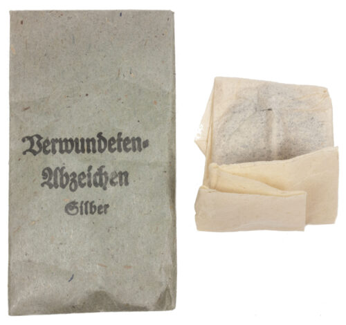 Verwundetenabzeichen Silber + Tüte (MM Steinhauer & Lück Lüdenscheid) - MINT