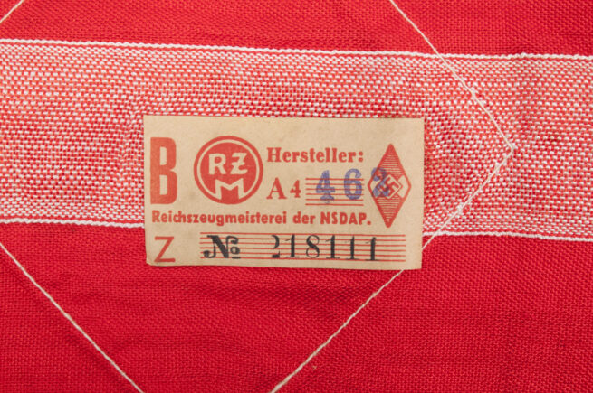 Hitlerjugend (HJ) armband with RZM paper tag