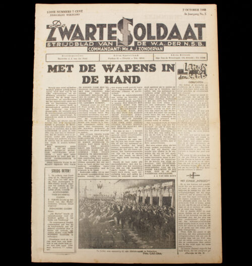 (Newspaper) NSB WA De Zwarte Soldaat - 7 October 1943 - 4e Jaargang No.5