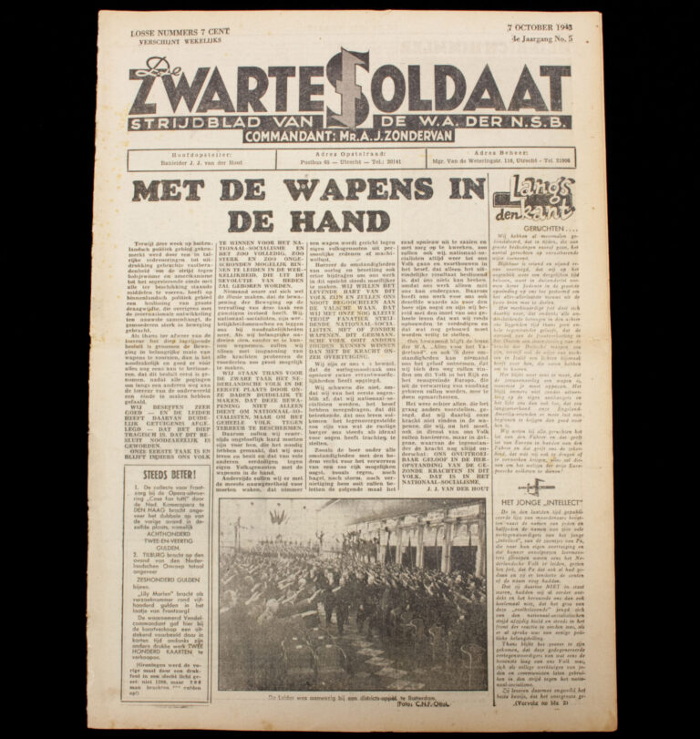 newspaper-nsb-wa-de-zwarte-soldaat-7-october-1943-4e-jaargang-no-5