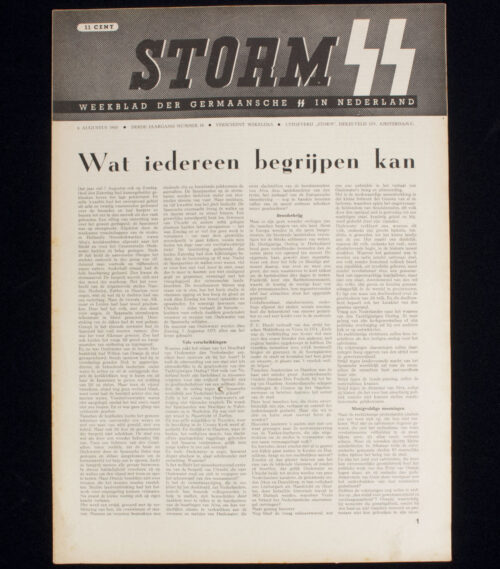 (Newspaper) Storm SS – Derde Jrg. Nr. 18 – 6 Augustus 1943
