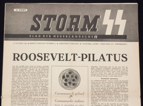 (Newspaper) Storm SS - Eerste Jrg. Nr. 20 - 24 October 1941