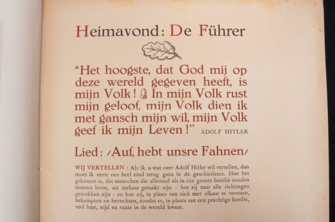 (Bookartmap) Hitler Jugend Vlaanderen (HJV) - Heimavond de Führer - Very Rare