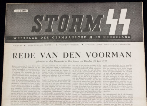 Newspaper-Storm-SS-–-Derde-Jrg.-Nr.-12-–-25-juni-1943-REICHSSCHULE-HEIJTHUYSEN-RARE-
