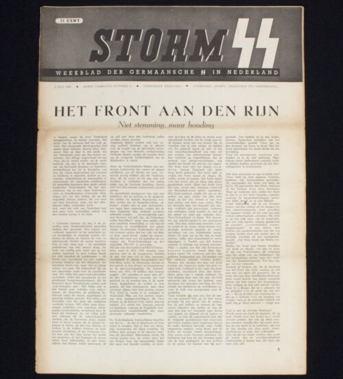 (Newspaper) Storm SS – Derde Jrg. Nr. 13 – 2 juli 1943