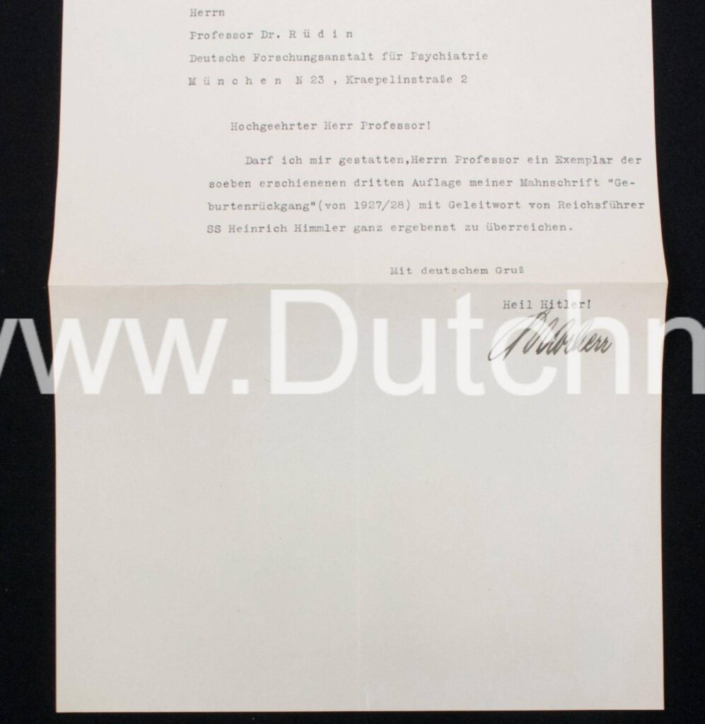 (Brochure) Richard Korherr Geburtenrückgang + Letter (Forward by RFSS