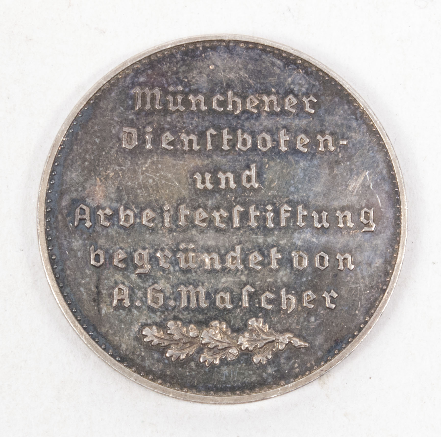 Hauptstadt der BEwegung München - Münchener Dienstboten und Arbeiterstiftung begründet von A.G. Mascher plaque