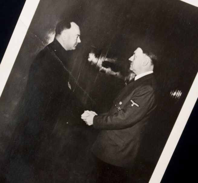 (Postcard) Anton Mussert visiting Adolf Hitler - (Photo-Hoffmann München)