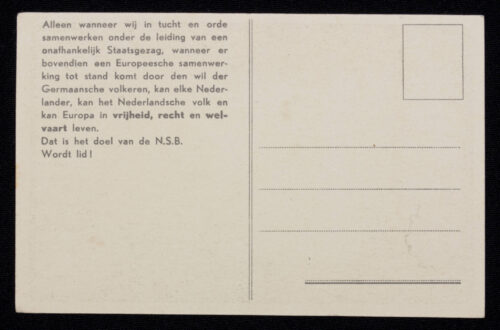 (Postcard) NSB Met Mussert Hou-Zee