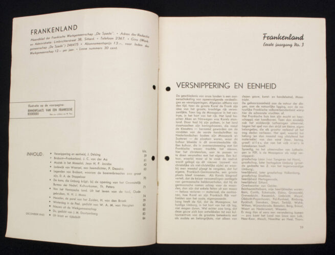 (Magazine NSB) Frankenland - Uitgave Slachtmaand 3 (1944) - rare