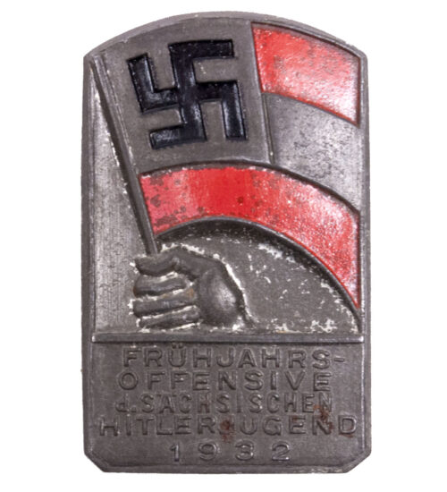 Hitlerjugend (HJ) Frühjahrsoffensive d. Sächsischen Hitlerjugend 1932 abzeichen - rare